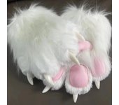 Accesorio kig fursuit kigurumi, garras de animales peludos, guantes de uñas, disfraz de cosplay, accesorios de cosplay de pie de animal peludo, regalo para niños