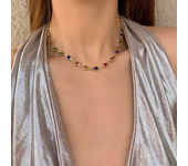 Collar largo bohemio de cristal colorido en forma de Y, cadena de clavícula de Metal, Color dorado y plateado, regalos de joyería para el cuerpo para fiesta de vacaciones de verano