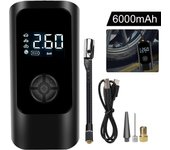 Bomba de Aire Portátil Recargable inflador de Neumáticos inalámbrico 260PSI con Luz LED para Coche Motocicleta Bicicleta Bola