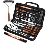 Juego de 31 accesorios para parrilla de barbacoa para hombres y padres, herramientas de parrilla resistentes, regalos para el día del padre, kit de utensilios de barbacoa de acero inoxidable