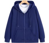 Sudadera con capucha con cremallera para hombre y mujer，Chaqueta suelta de moda，Top con capucha de manga larga para pareja