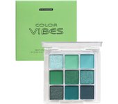 Paleta de Sombras de Nueve Colores, Nueva Paleta de Sombras de Ojos, Maquillaje Escenario Verde Teal Avocado