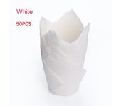 50Pcs Disposable Paper Cake Decoration Tools Mold Tulip Flower Chocolate Cupcake Wrapper Baking Cake Muffin Paper Cups