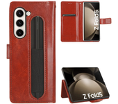 Para Samsung Galaxy Z Fold3 Fold4 Fold5 Fold 5 SM - F9460 Soporte Plegable Antideslizante Carcasa Simple Del Teléfono Móvil