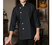 Chaqueta vaquera de Chef para hombre, uniformes de restaurante, Camisa vaquera, monos de cocina, Tops de trabajo, otoño