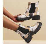 Botas Chelsea de tacón Botas cortas Botas de humo Botas occidentales Cruzadas
