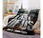 The Last of Us Horror Game TV Joel Pedro Flannel Blanket for Beds Bedroom Sofa Picnic,Throw Blanket for Outdoor Leisure Nap Gift