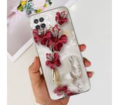 For Galaxy A12 A125F Samsung Cover Capa Case Bling Heart Butterlfly Flower Painting Fundas  For Samsung A12 SM-A125F Clear Cases