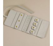 Caja de joyería de viaje, caja de joyería plegable portátil, rollo para joyería, pulsera, anillo, collares, pendientes, bolsa de almacenamiento para bolsas de viaje