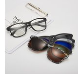 Gafas de sol polarizadas para hombres y mujeres transfronterizas nuevas gafas TR90 montura gafas de sol de manga magnética de visión nocturna negra de cinco piezas
