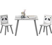 y Sillas Infantiles de 3 Piezas Mesa Infantil con 2 Sillas Juego de Muebles para Actividades para Niños de 3-8 Años para Dormitorio Sala de Juegos Verde y Blanco