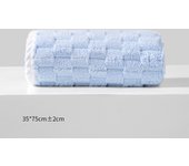 Toalla de baño de terciopelo coral, rejilla de nube, gruesa y absorbente, 100% material de poliéster,35*75*2cm，rosa