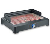 mesa con parrilla de acero inoxidable para interior y exterior, parrilla eléctrica con arranque rápido, mini barbacoa sin riesgo de quemaduras, negro