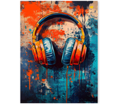Painted Graffiti Game Controller Posters Abstract Gaming Headphones Canvas Painting Boys Bedroom Playroom Wall Art Home Decor