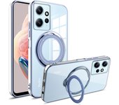 Magnetic Bracket Plating Phone Case For Xiaomi Redmi Note 12 11 Clear TPU Cover For Xiaomi Mi 12T 11T 12C 10C Mi 13 Pro Lite 9A