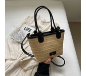 2024 single shoulder crossbody woven bag for women, new large capacity vacation beach bag, commuting tote bag, women's bag