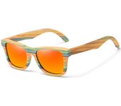 Gafas de bambú y madera, gafas de sol polarizadas de bambú de colores de moda