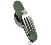 Juego De Utensilios De Cocina Plegables 4 En 1 Desmontable Acero Inoxidable Cuchillo Fork Cuchara Abrebotellas Portátil Para Camping Y Viajes Al Aire Libre