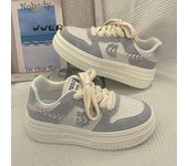 Nuevos Zapatos Blancos De Plataforma, Zapatos De Placa Base Suave Versátiles De Moda