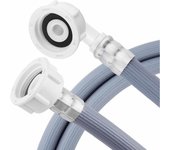 Washing Machine Hose, Dishwasher Hose, Water Inlet Hose, Compatible with All Brands, Safety Valve Ø 3/4 angled to straight, for Temperatures up to 25°C