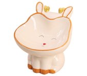 Anti Knock Ceramic Cat Bowl Creative Slanted Mouth Pet High Foot Bowl Non-slip Multi-use Dog Food Feeding Basin Kitten Puppy