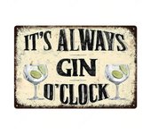 GIN Metal Vintage Tin Sign Retro Alcohol Plaque Wall Art Posters for Kitchen Bar Pub Man Cave Club Home Decor