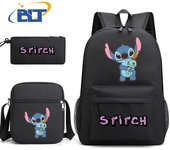 Lilo & Stitch Printed Student Schoolbag Set Children's Backpack Shoulder Bag Pencil Case 3-piece Set