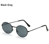Gafas De Sol De estilo ovalado Para Hombre y mujer, lentes con montura De Metal, Retro, espejo transparente, redondas y pequeñas