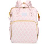 Multifunctional Diaper Bag Backpack Large Capacity Mommy Bag With Foldable Baby Bed For Travel