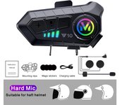 Y10 Bluetooth 5.3 Helmet Headset Wireless Motorcycle Waterproof Moto Earphone Handsfree Call Phone Kit MP3 Music Player Speaker