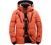 Chaqueta de plumón de invierno para hombre, abrigo de pato blanco a prueba de viento, abrigo cálido para viaje y acampada, ropa