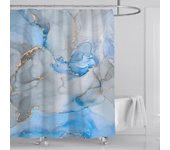 Grey Gold Marble Abstract Modern Bathroom Decoration Waterproof Washable Fabric Bathtub Deluxe Standard Shower Curtain * 180