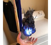 Halloween Floating Fireball,Illuminated Floating Fire,Artificial Fake Fire Props No Flame for Halloween Cool Cosplay Decorations
