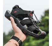 Sandalias De Verano Para Hombre Cuero Sintético Zapatos Casuales Transpirables Sandalias Al Aire Libre Para Playa Calzado Romano Moda