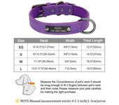 Perro personalizado Cuero PU, Collar de Perro personalizado, Collares mascotas grabado Free para Perros Pequeños, medianos