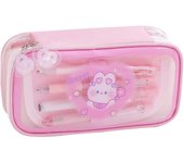 Clear Pencil Case Pencil Pouch with Zipper Cute Pencil Case Makeup Cosmetic Bag for Student School Office Organizer