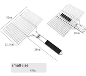 Malla para barbacoa de acero inoxidable 304, cesta antiadherente para asar, estera de malla para parrilla, carne, verduras, filete, Picnic, fiesta, herramienta para barbacoa