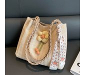 Woven Straw Bag for Women, Large Capacity, New Summer Versatile Shoulder Bag, Beach Crossbody Bag, Commuter Tote Bag