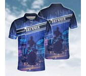 Drum Set Graphic Shirts For Men Fashion Summer 3D Printed Drummer  Shirt Casual Oversized Lapel Button Tees Tops