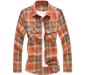 Casual Plaid Shirts Men New Autumn Men's Casual Long Sleeve Classic Checkered Shirts Fashion Chemise Homme Men Dress Shirts 7XL