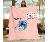 Stitch Cute Cartoon HD Art Print Blanket.Oversized Sofa Soft Blanket Warm Flannel Blankets,bed,picnic,Gift,Living Home Decor