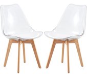Pack 4 Sillas de Comedor Nórdico,Silla Cocina de Haya con Asiento Tapizado y Respaldo Ergonómico,Gelb+Rot+Grün+Orange