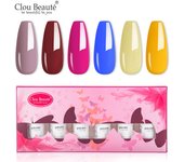 Clou Beaute 8ml Gift Set Kit UV LED Gel Varnish Soak Off Nail Art Gel Nail Polish Pure Nail Color Base Coat No Wipe Top Coat