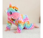 Infant Colorful Costume Soft Animal Flannel Hooded Pants Halloween Dress Up Dinosaur Theme Party Bodysuit
