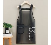 TPU Kitchen Apron Waterproof Cute Cartoon Bears Work Apron Dirt-Proof Oil Resistant Cleaning Aprons Household
