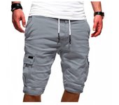 Verano nuevo hombre Casual Multi-Bolsillo hombre quinto pantalón hombre