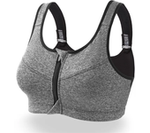 S-2XL Top deportivo Popular, sujetador de Yoga para mujer, camisa deportiva a prueba de golpes, Sujetador deportivo con cremallera frontal, sujetador de realce para mujer, ropa deportiva