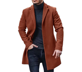 Chaquetas para hombre de calle, informales, sólidas, lana, primavera-invierno, solapa