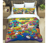 Cute cartoon Super Zings Bedding Sets exquisite bed supplies set duvet cover comforter set bedding set luxury Birthday Gift