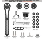 Soporte de ordenador de bicicleta de carbono, cronómetro, velocímetro, soporte de montaje para Garmin, Cateye, Bryton, Gopro, so